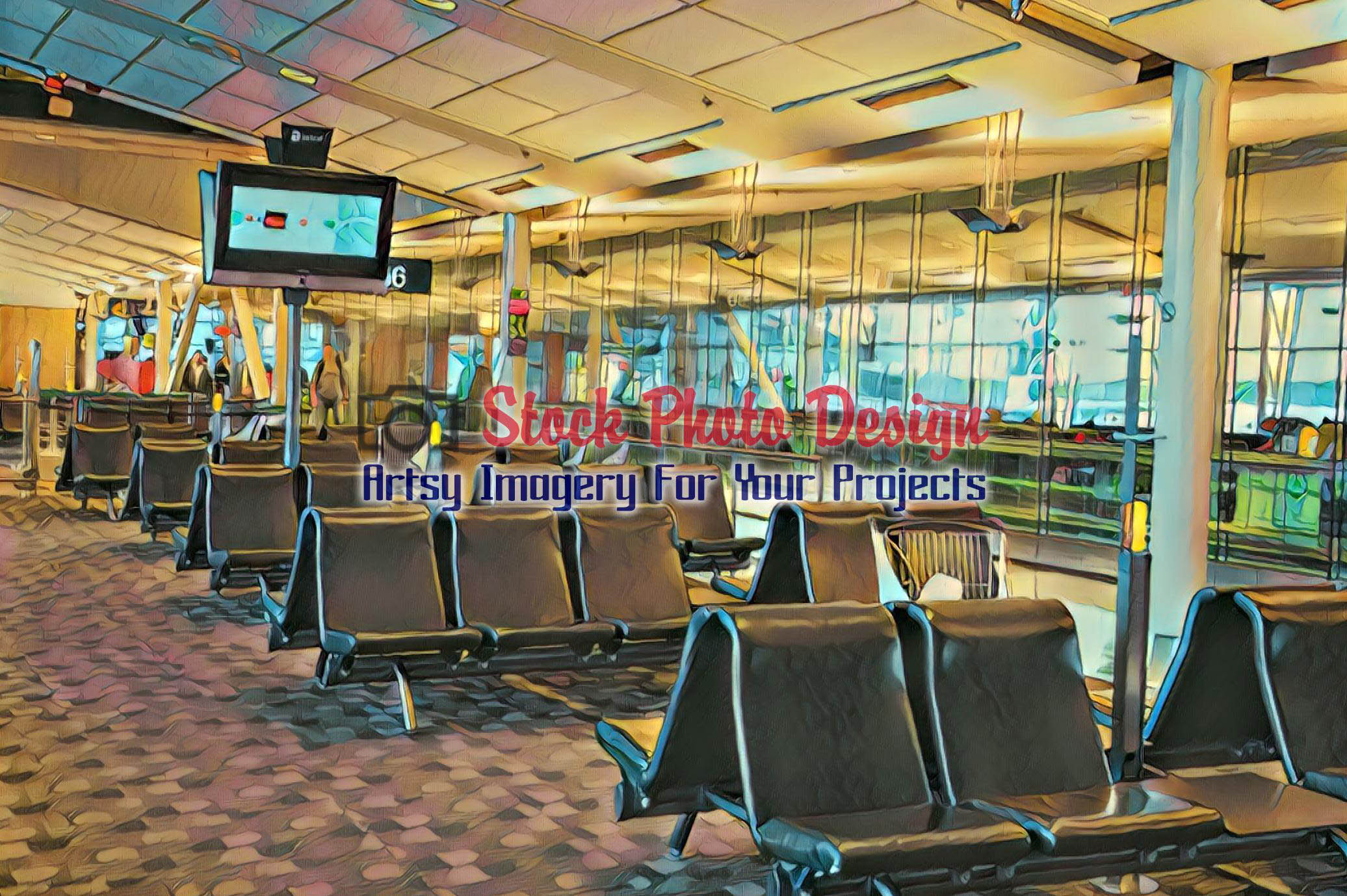 Airport Lobby 3 - Dimensions: 2072 by 1379 pixels