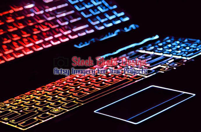 Colorful Illuminated Keyboard with Reflection 5