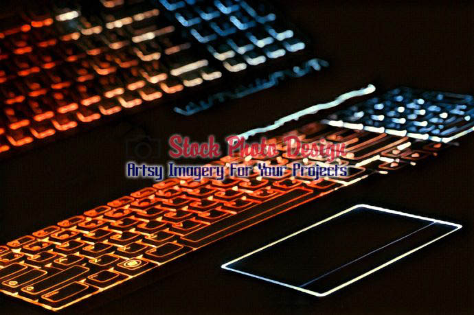 Colorful Illuminated Keyboard with Reflection 6