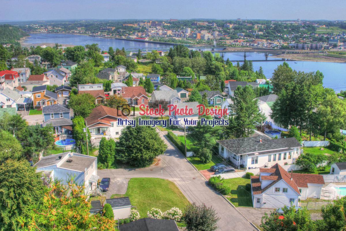 Saguenay City in HDR - Dimensions: 3000 by 2000 pixels