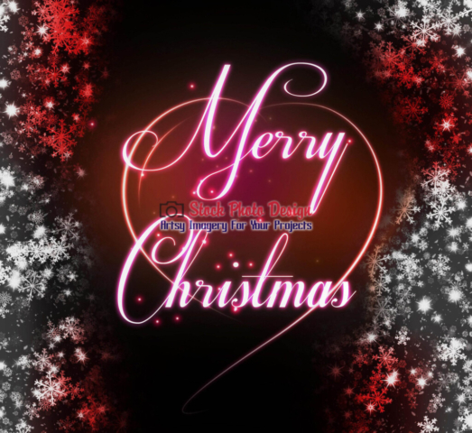 Happy Christmas with Snow Effect 03 - Dimensions: 3000 by 2752 pixels
