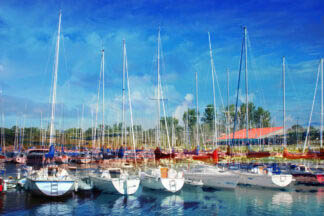 Sail Boats Marina Photo Montage - Dimensions: 3504 by 2336 pixels