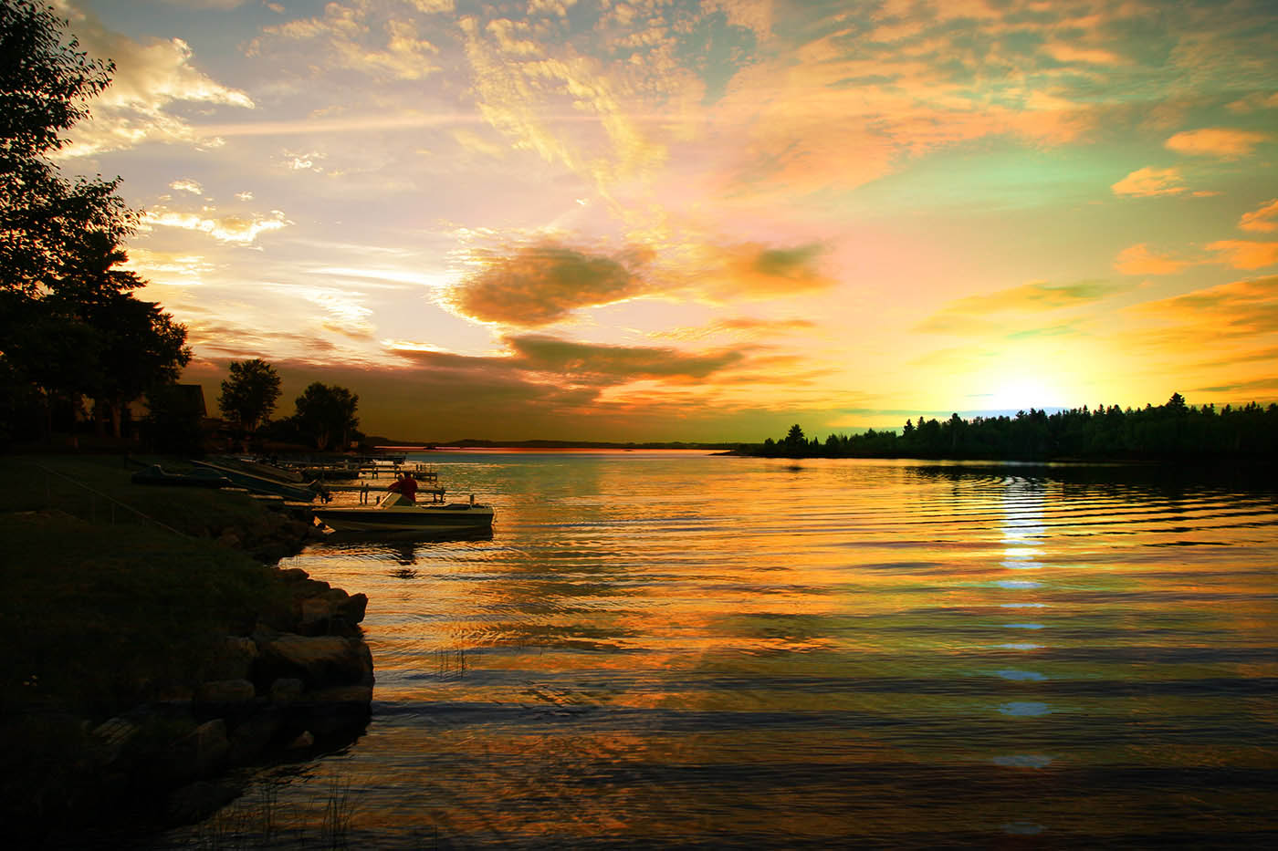 Perfect Sunset Lake