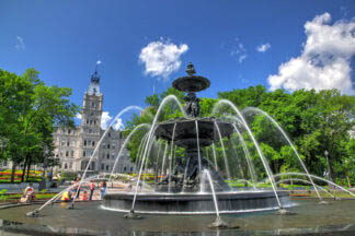 Tourny Fountain in the Canadian City Quebec