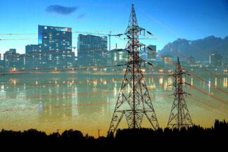 Secure Urban Energy Supply Photo Montage