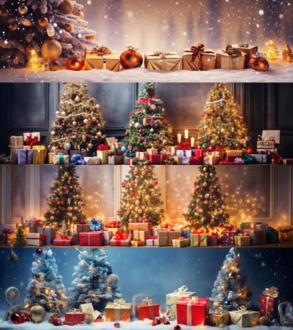 Cozy Panoramic Christmas Decoration Images