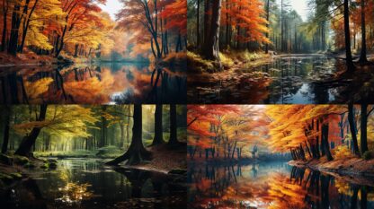 Soothing and Colorful Autumn Landscape